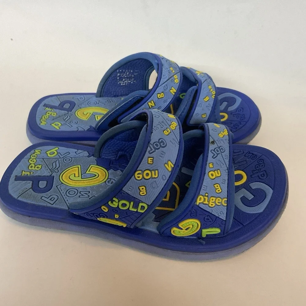 GP‎  Slides Little Boys Size 28 Navy Blue Sandals Slip On Shoes Lightweight